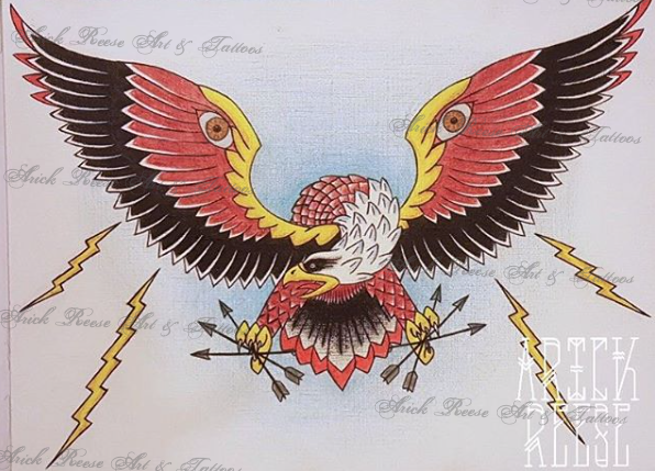 Traditional Tattoo Amerikan Bald Eagle by Evri Harvian on Dribbble