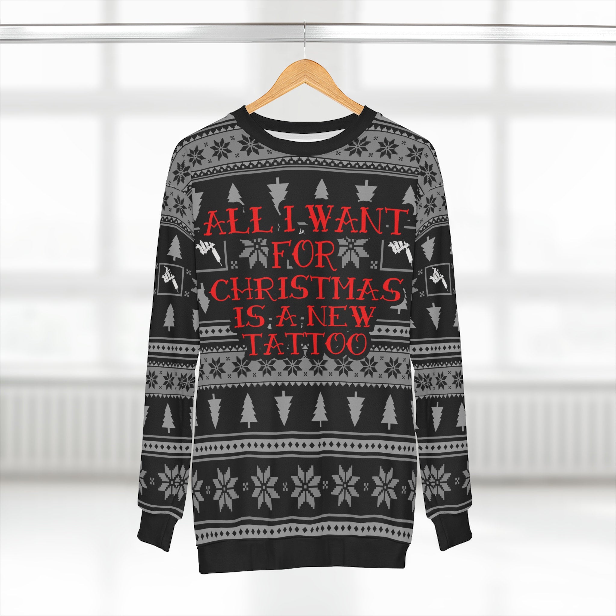 Tattoo santa sweater cheap